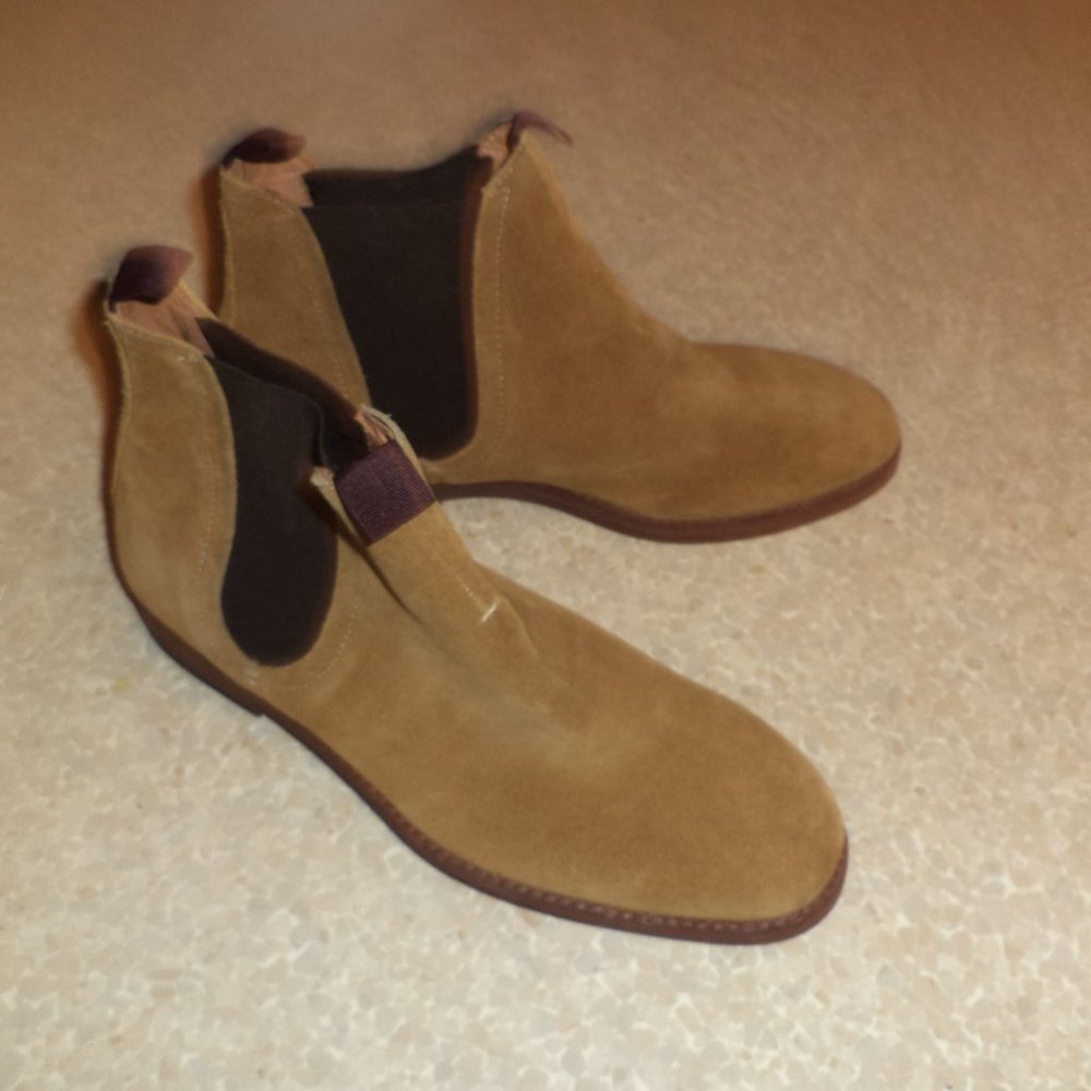 H LONDON lt brown suede ankle boots sz 10 US/42 EU